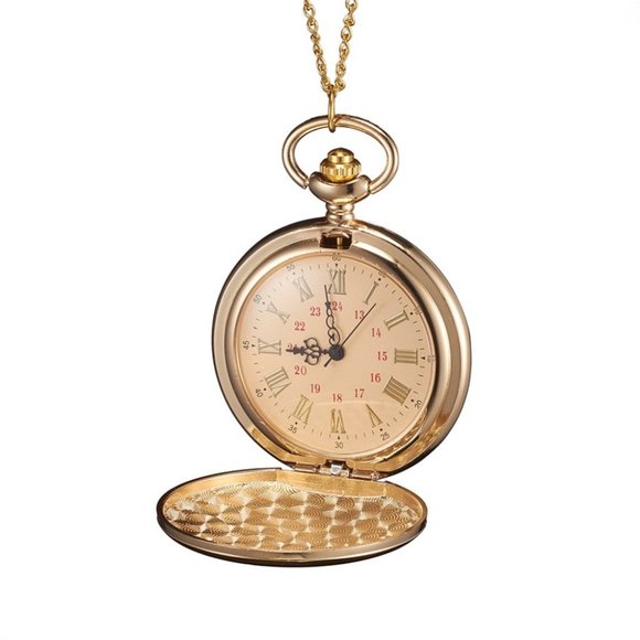 New To My Son engraved Pocket Watch on chain necklace - Picture 3 of 4